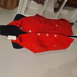 Nicole Miller Red Button Down Shirt